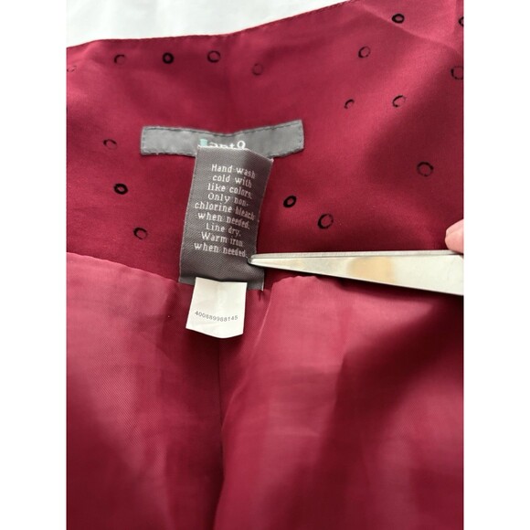 Apt. 9 Skirt Size 16 Red Black Floral Midi Pleated Velvet Whimsigoth Y2K - Picture 14 of 15